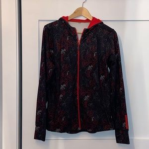 Mondetta Floral Activewear Jacket with Hoodie. Size Medium